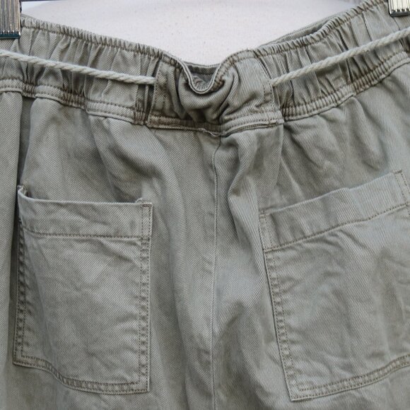 Joie Olive Snap Loop Rope Belt Wide Leg Lyocell Cotton Blend Pants Sz LARGE - Picture 5 of 8